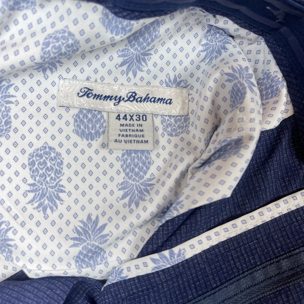 Tommy Bahama Pants Mens 44x30 Blue Bahama Coast Island Zone 5 Pocket Golf - Picture 5 of 15